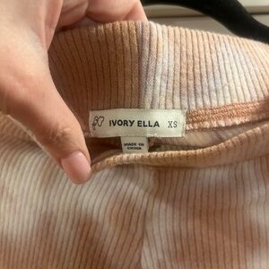 Ivory Ella Dusty Pink Tie Die lounge pants